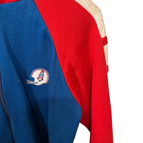 Vintage NFLHouston oilers blue Red and Blue terrycloth Jacket size 14-16 large - Picture 2 of 11